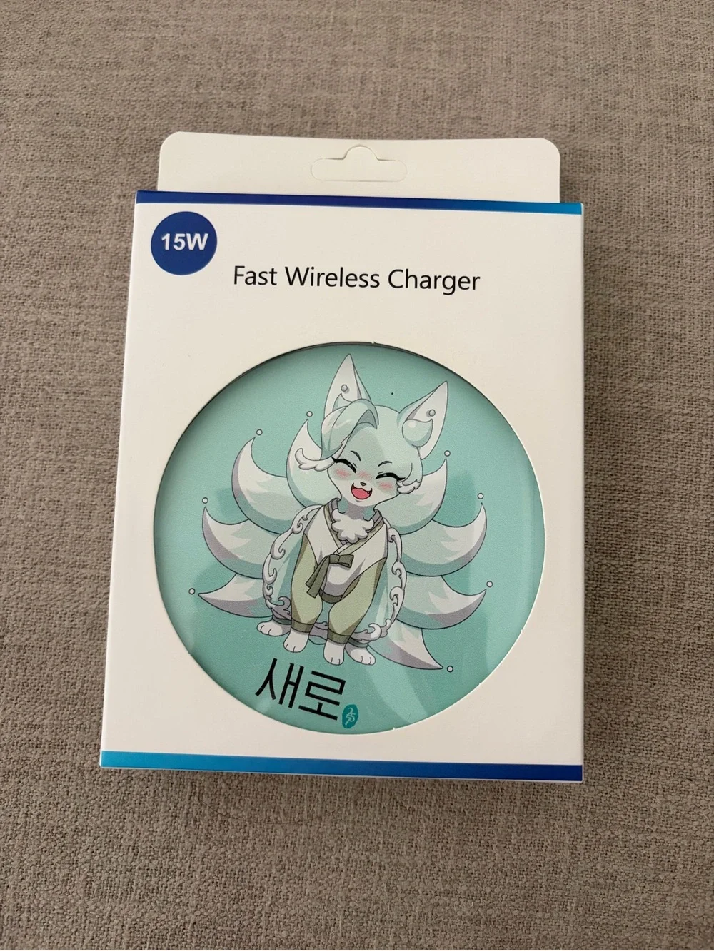 New Saero Korean Soju Wireless Charging Pad Circle Tabletop Round Phone Charger